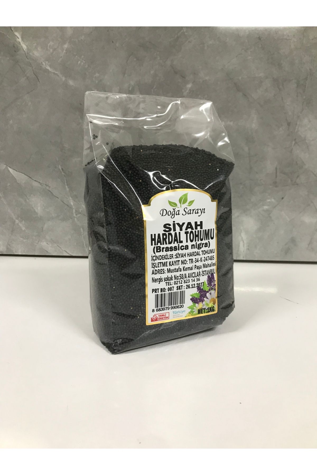 Doğa Sarayı Siyah Hardal Tohumu 1 kg, Tane Hardal, Doğal, Ayıklanmış, Taze