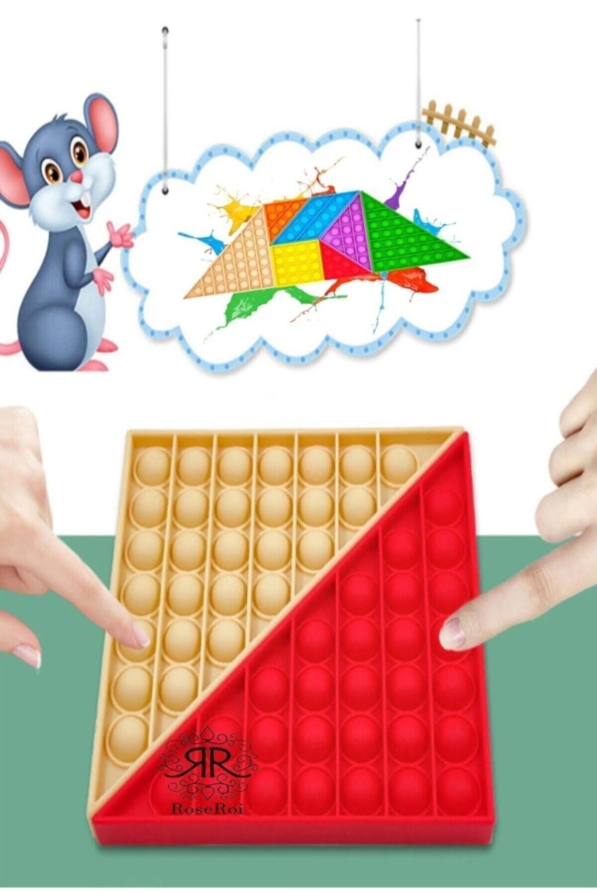 FEN TOYS-Pop It Push Bubble Fidget Tangram Puzzle Jigsaw Popit Mental Development Educational Toy 6