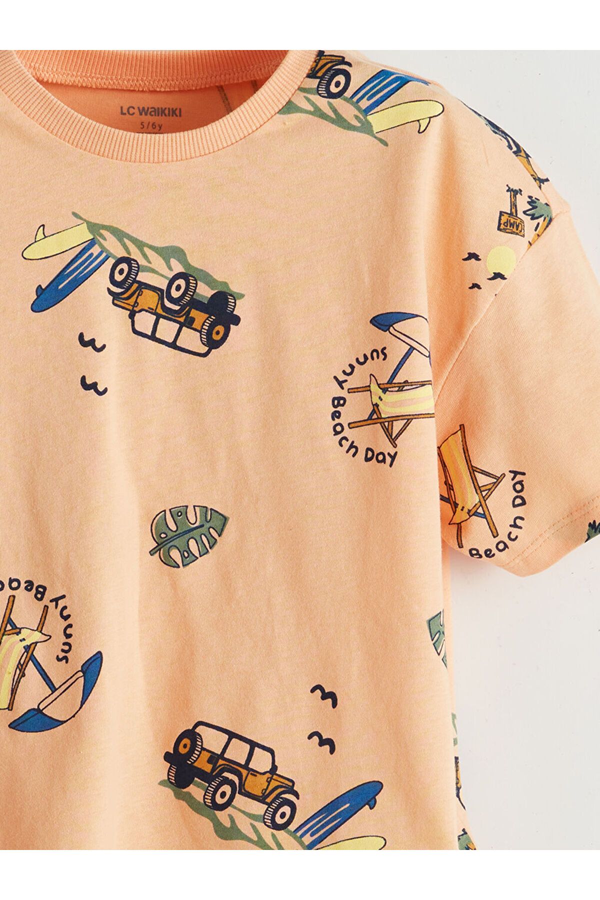 LC Waikiki-Printed T-Shirt and Shorts with Elastic Waist 2-Pack 6