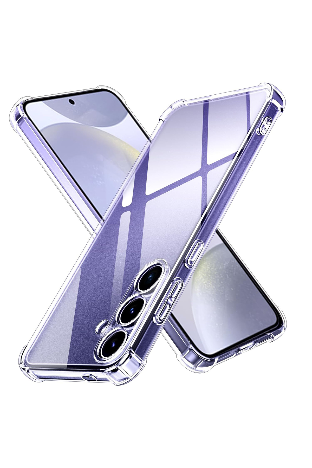 Samsung Galaxy S24 FE ile Uyumlu Kamera Korumalı Airbag Antishock Köşe Korumalı Şeffaf Silikon Kılıf