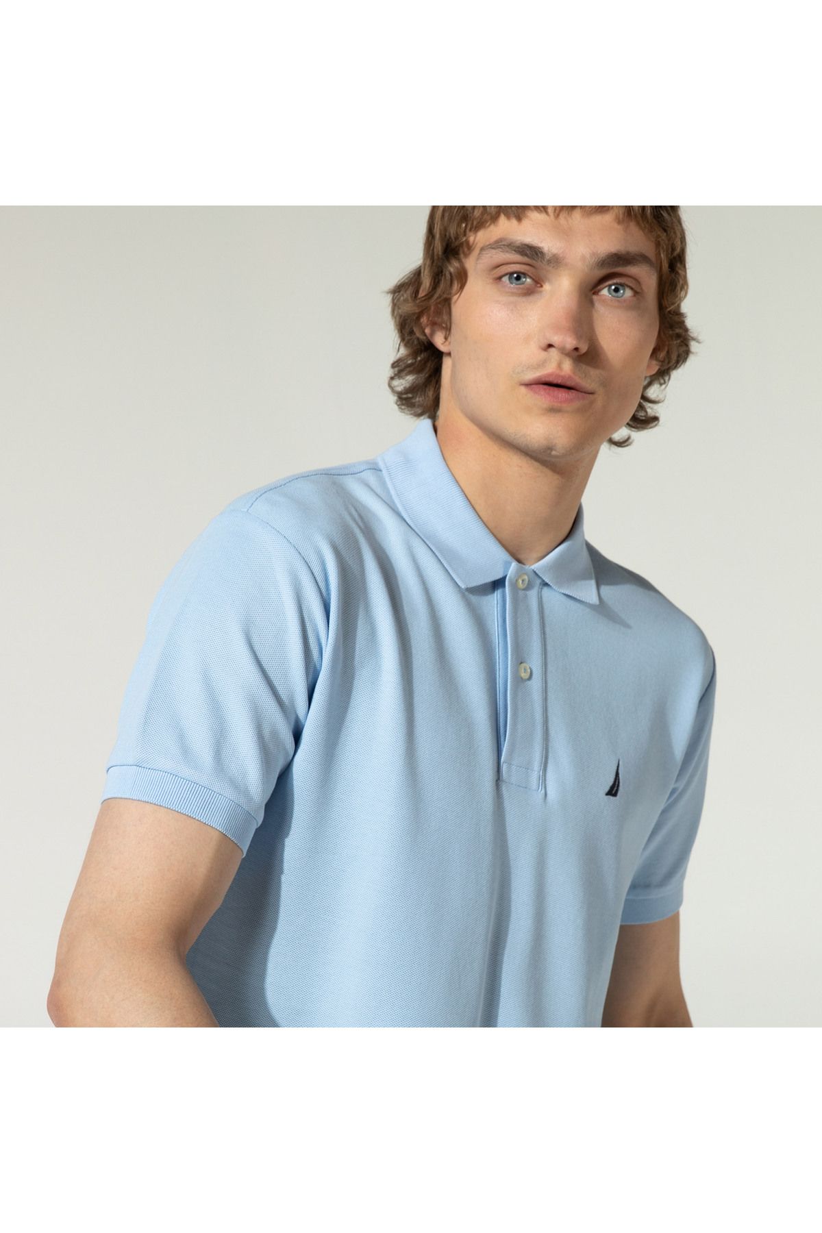 تی شرت یقه پولو آبی مردانه تيشرت يقه آستين كوتاه مدل Nautica