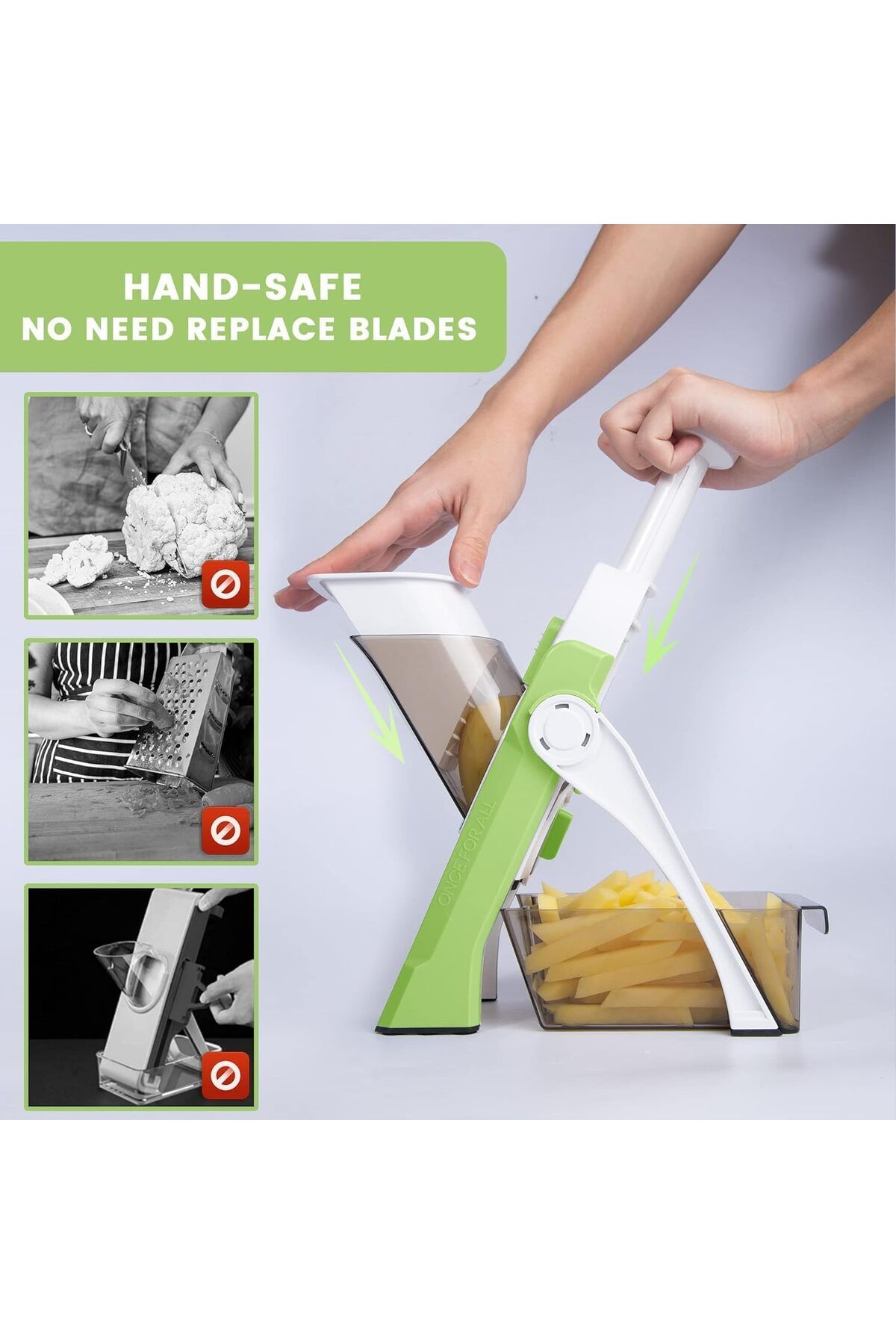 AKDC-Vegetable Slicer, Potato Chopper with Julienne & Dicer, Thickness Adjuster 2