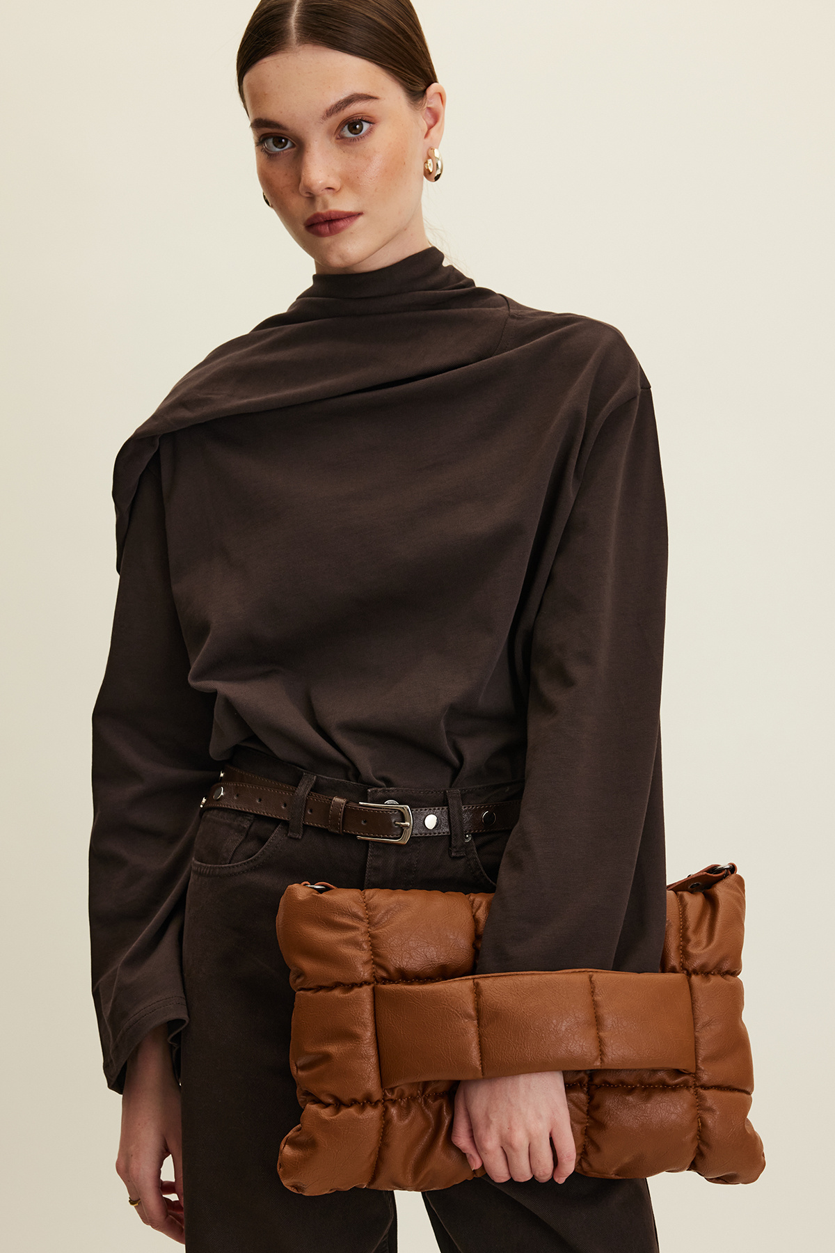 Manuka-Soft Leather Camel Karisiçane Bag 3
