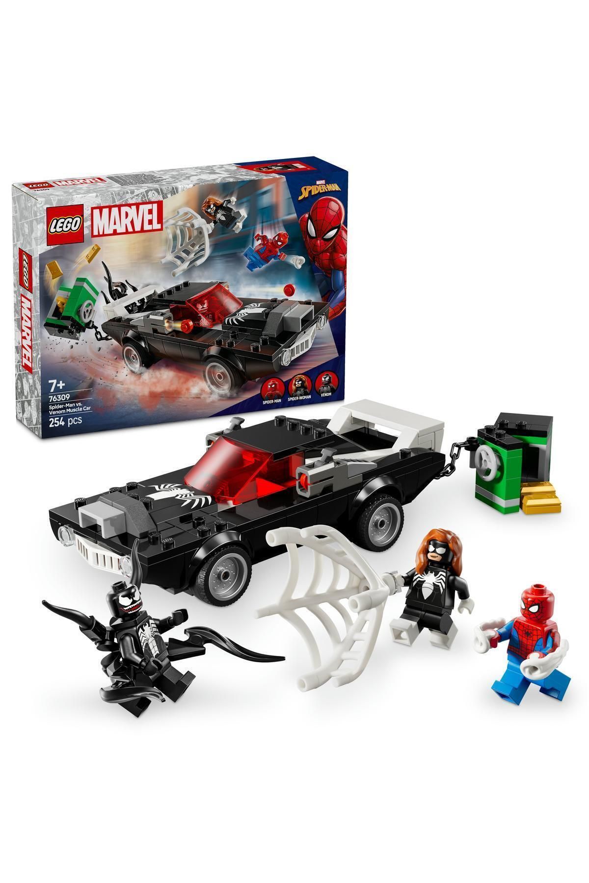 LEGO-Marvel Against Spider-Man and Venom Car - 7 Years Old and Above Construction Kit (254 Pieces) 1