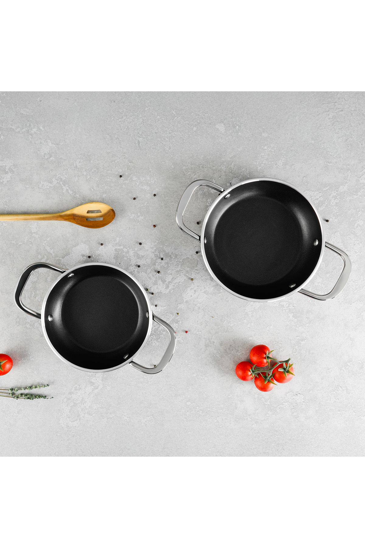Aryıldız Atlanta 2 Parça Sahan Seti 18-20 cm Black