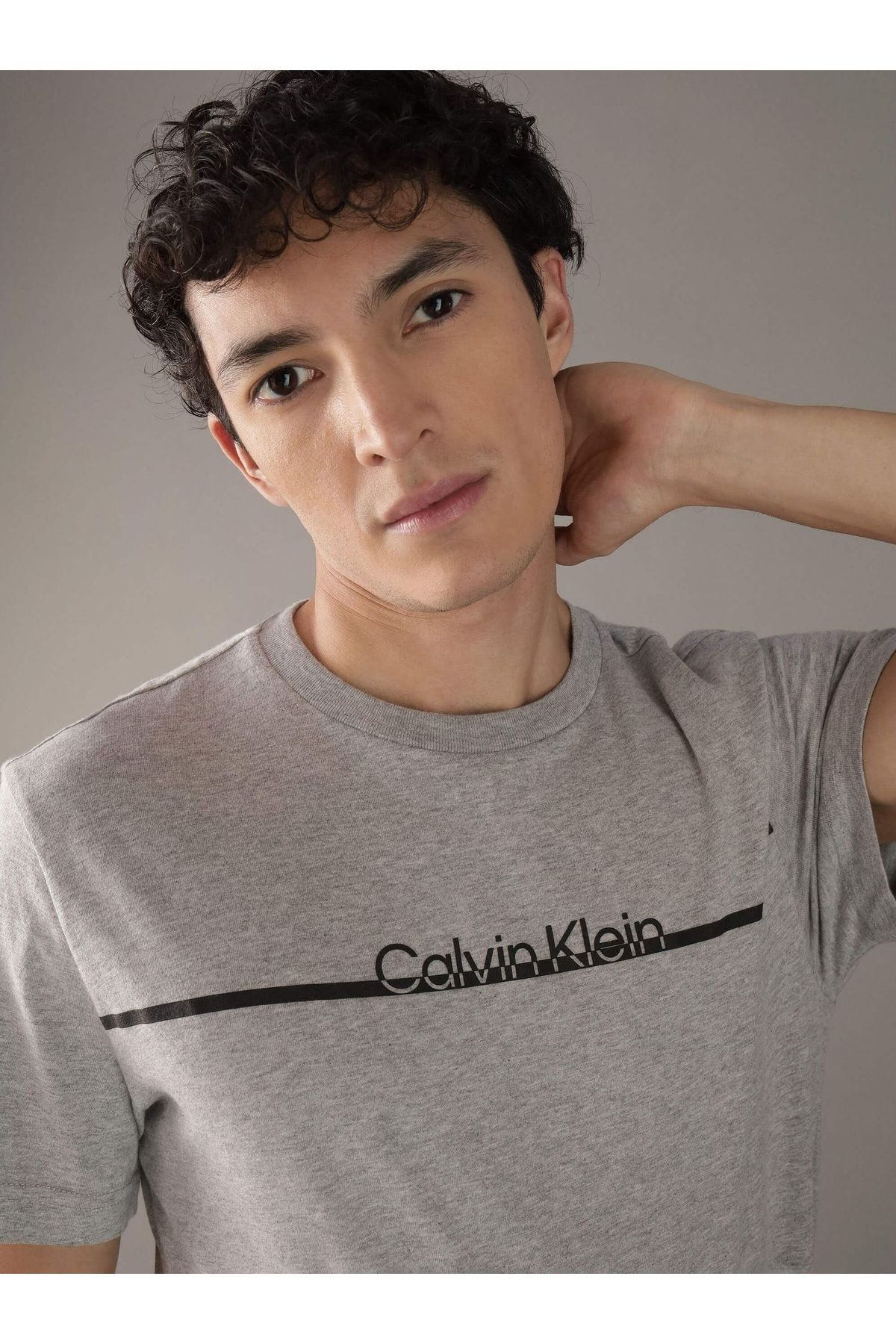 تی شرت خاکستری مردانه آقایان P6T اورجینال Calvin Klein