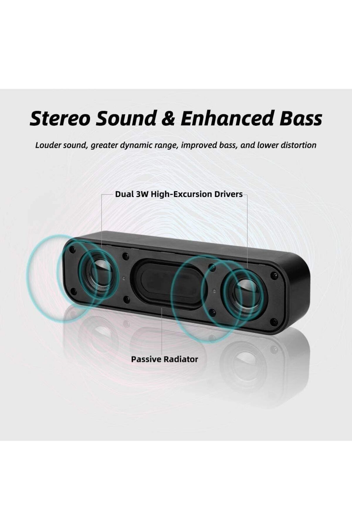 COOYA-USB Powered Computer Speaker, Mini Stereo Wired Desktop, Compatible with various devices system 2