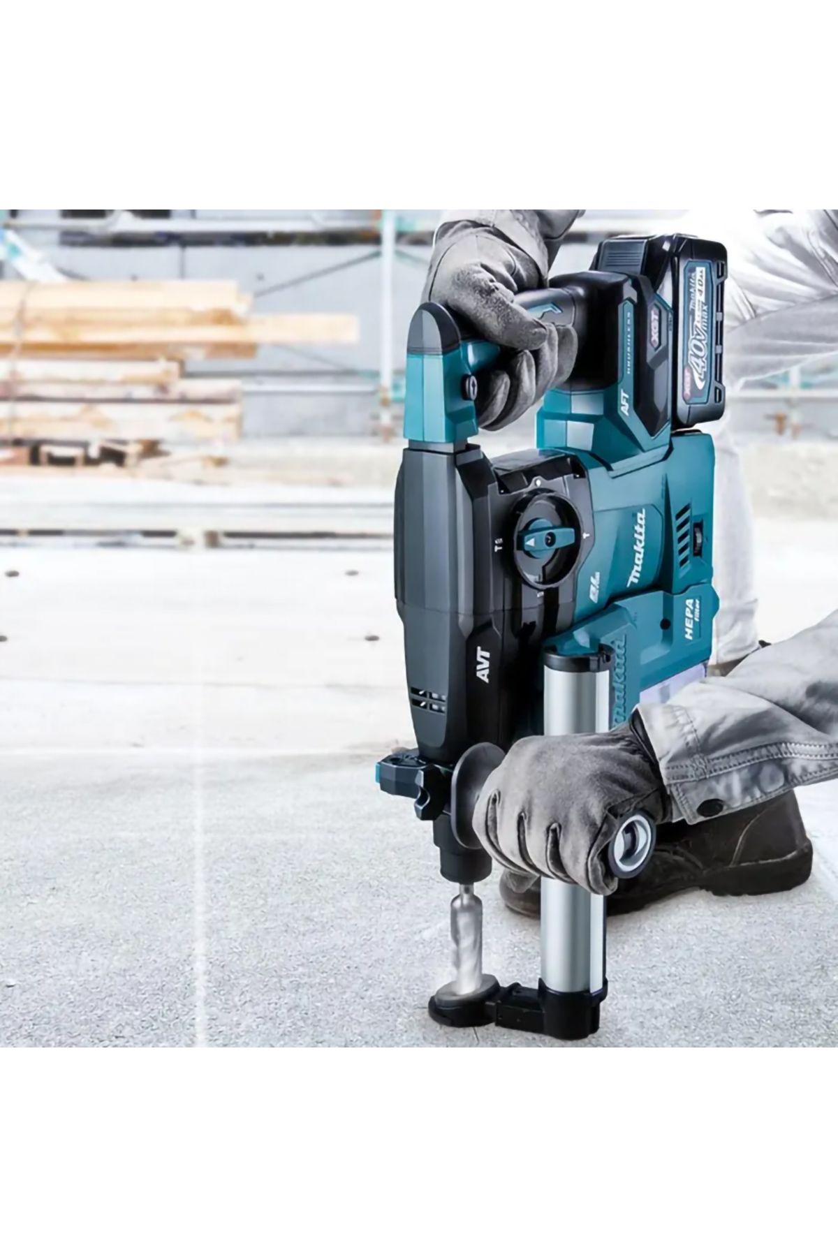 Makita-مطرقة دوارة لاسلكية HR008GM201، 40 فولت، 3 أوضاع، بتات SDS Plus، 3.9 جول، 4.5 كجم 7