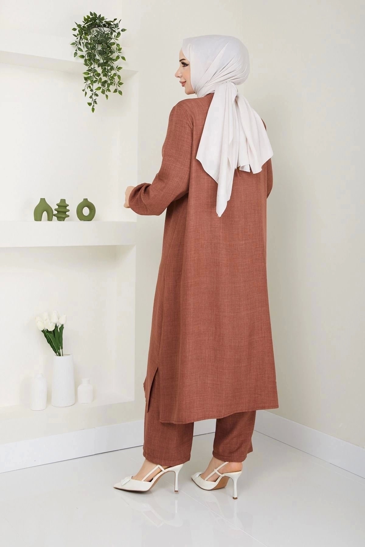 kaes giyim-Long Double Hijab Tunic Set 5