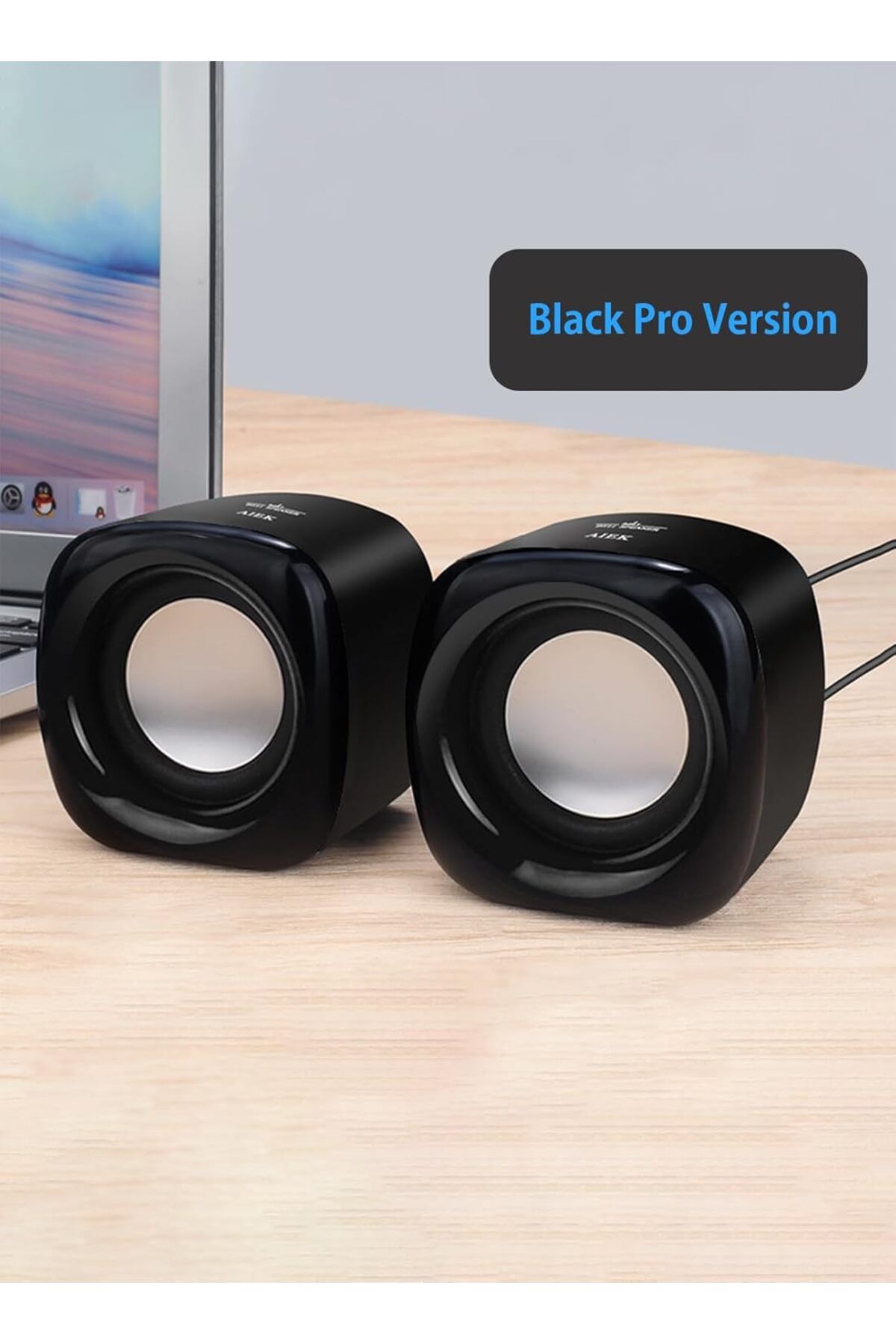 COOYA-Black Computer Speakers, 6W PC Powered, USB Speaker Monitor Speakers, for Desktop Computer 2