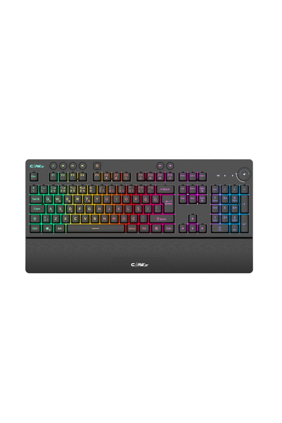 Havoc Kablosuz - Chromatic RGB - Bilek Desteği - Multimedya & Ses Kontrol Tuşu Membran Klavye - 2