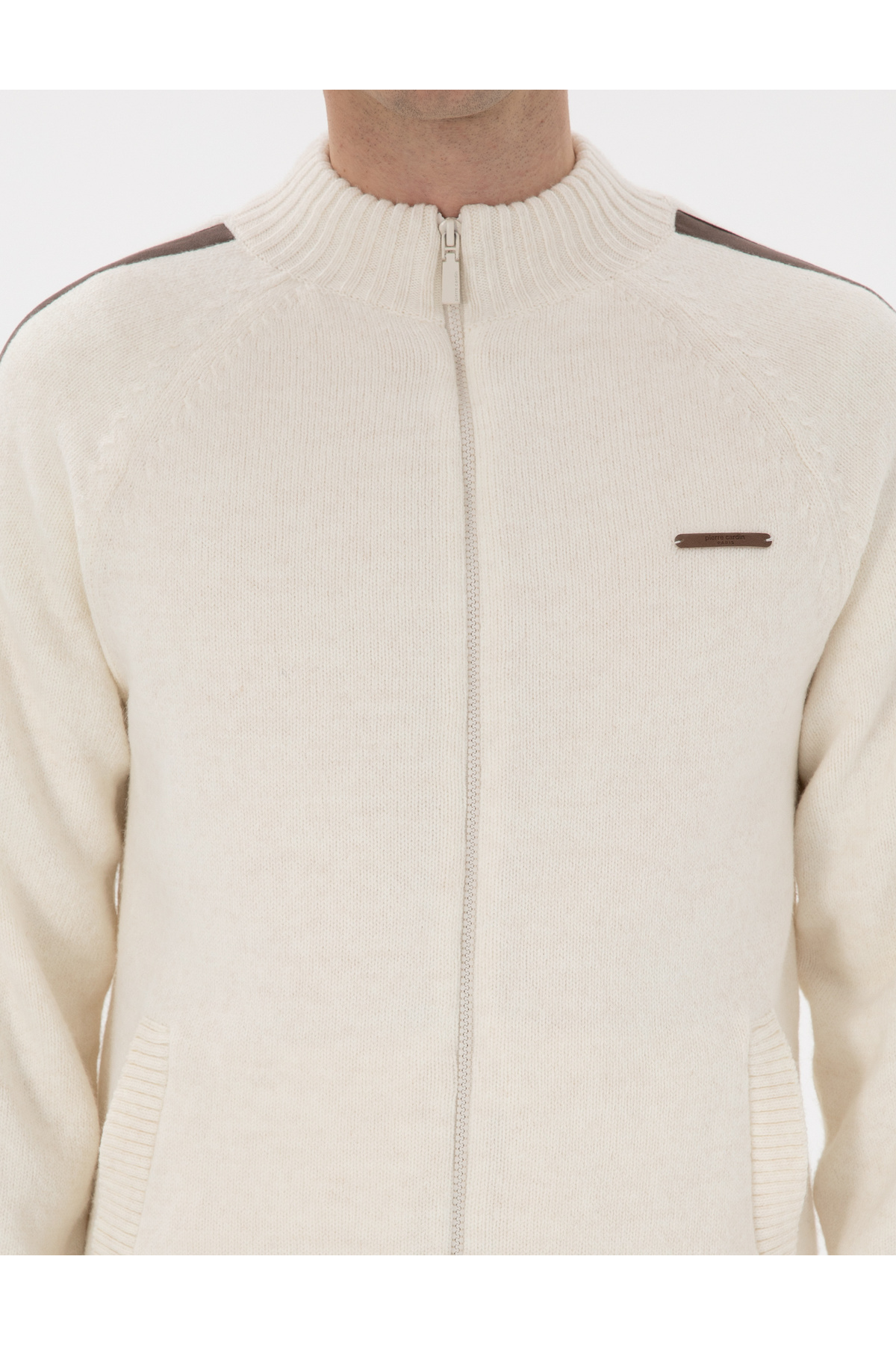 Pierre Cardin Ekru Comfort Fit Yün Karışımlı Triko Hırka 50293935-VR019 görsel 6
