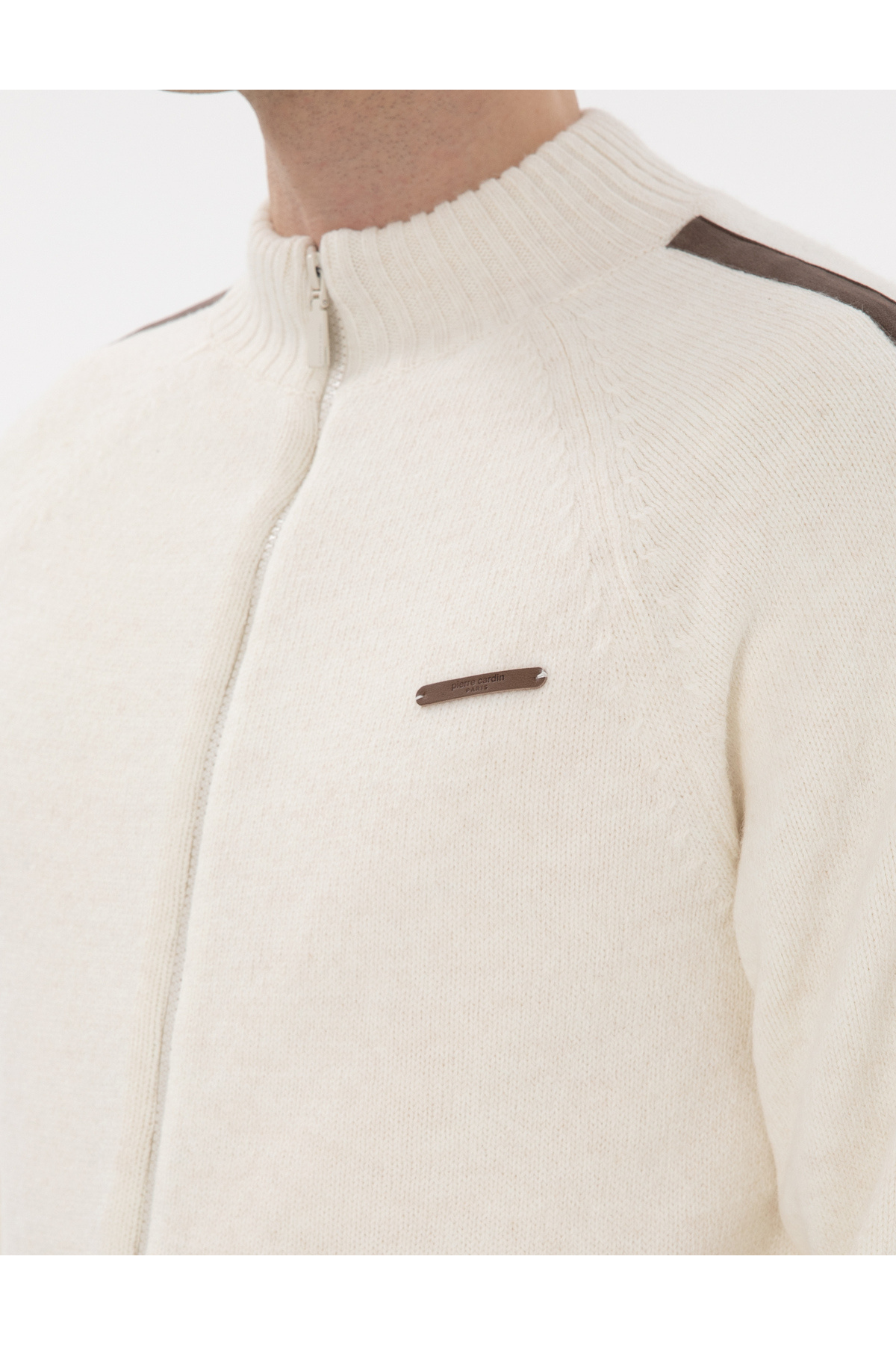Pierre Cardin Ekru Comfort Fit Yün Karışımlı Triko Hırka 50293935-VR019 görsel 7