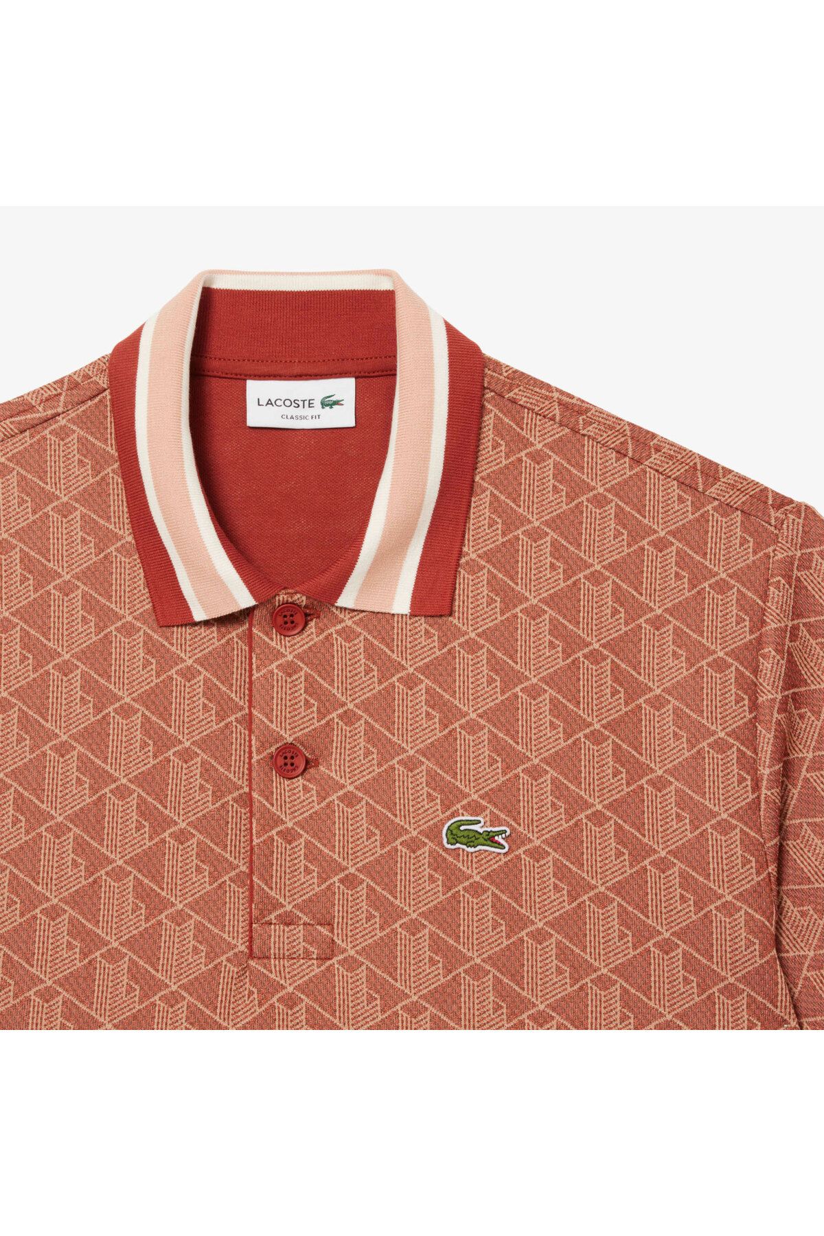 تی شرت یقه پولو مردانه MONOGRAM کلاسیک FIT RED POLO Lacoste