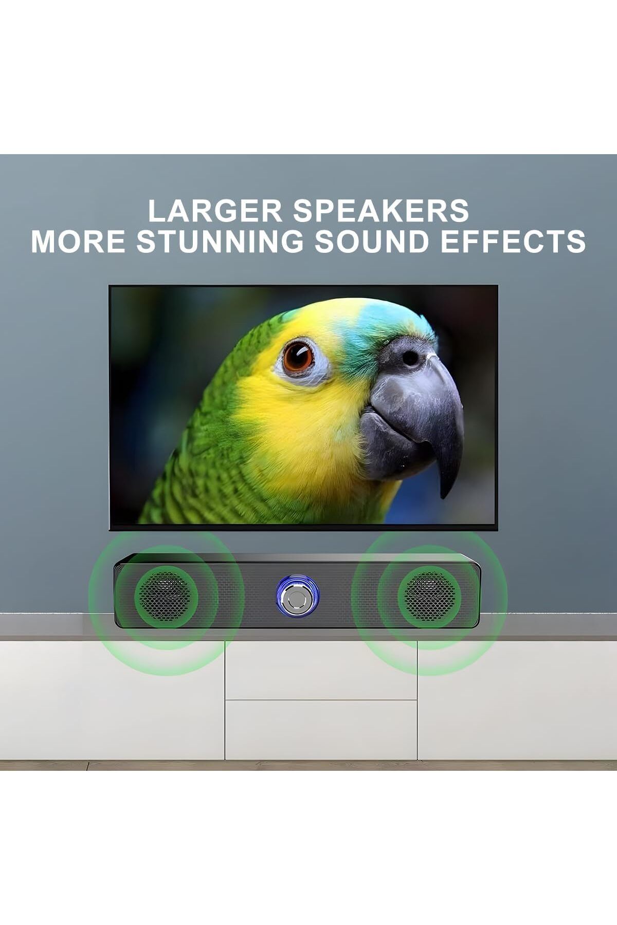 COOYA-Computer Speaker with Bluetooth and Audio System,USB Powered Sound Bar Speakers With volume knob 6