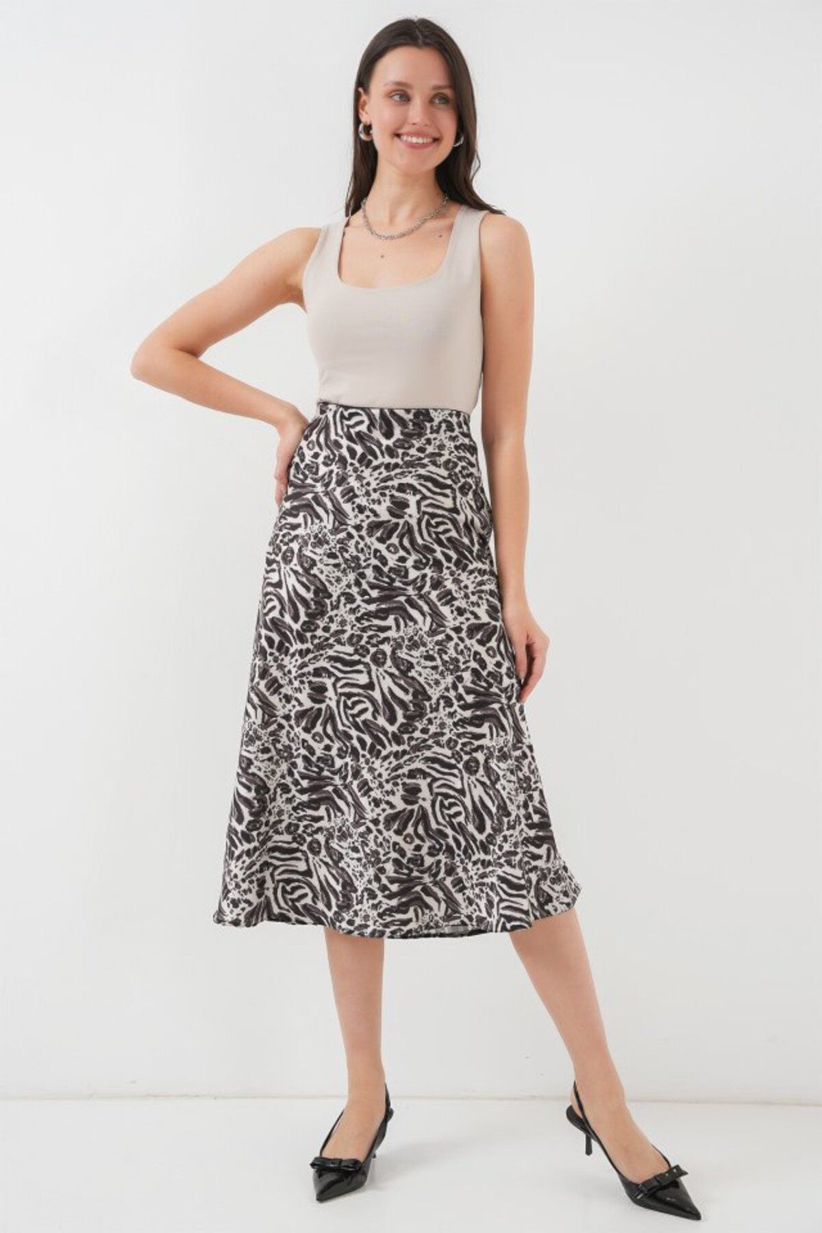 moda wanilia 15806 Saten Etek - Z.Bej