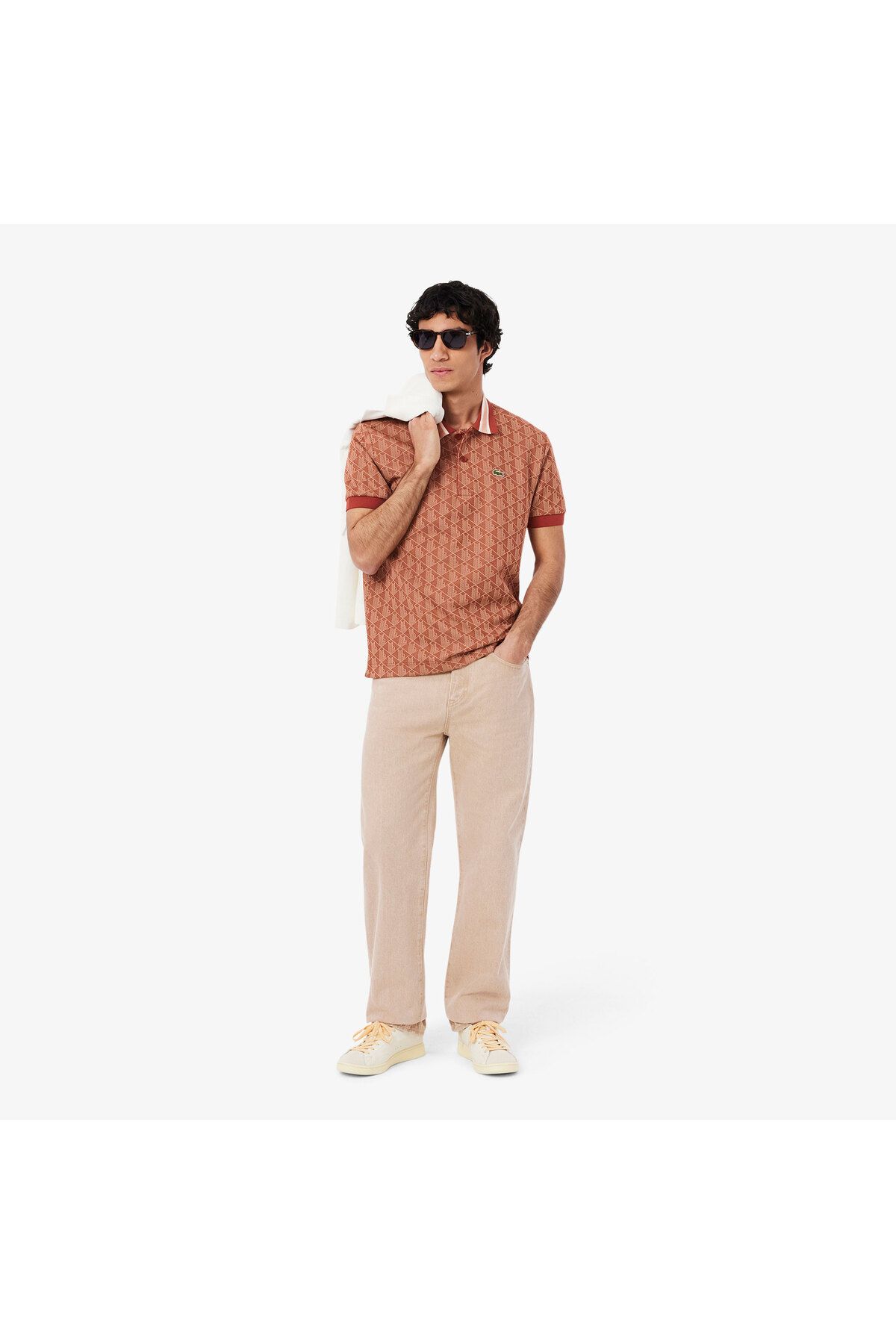 تی شرت یقه پولو مردانه MONOGRAM کلاسیک FIT RED POLO Lacoste