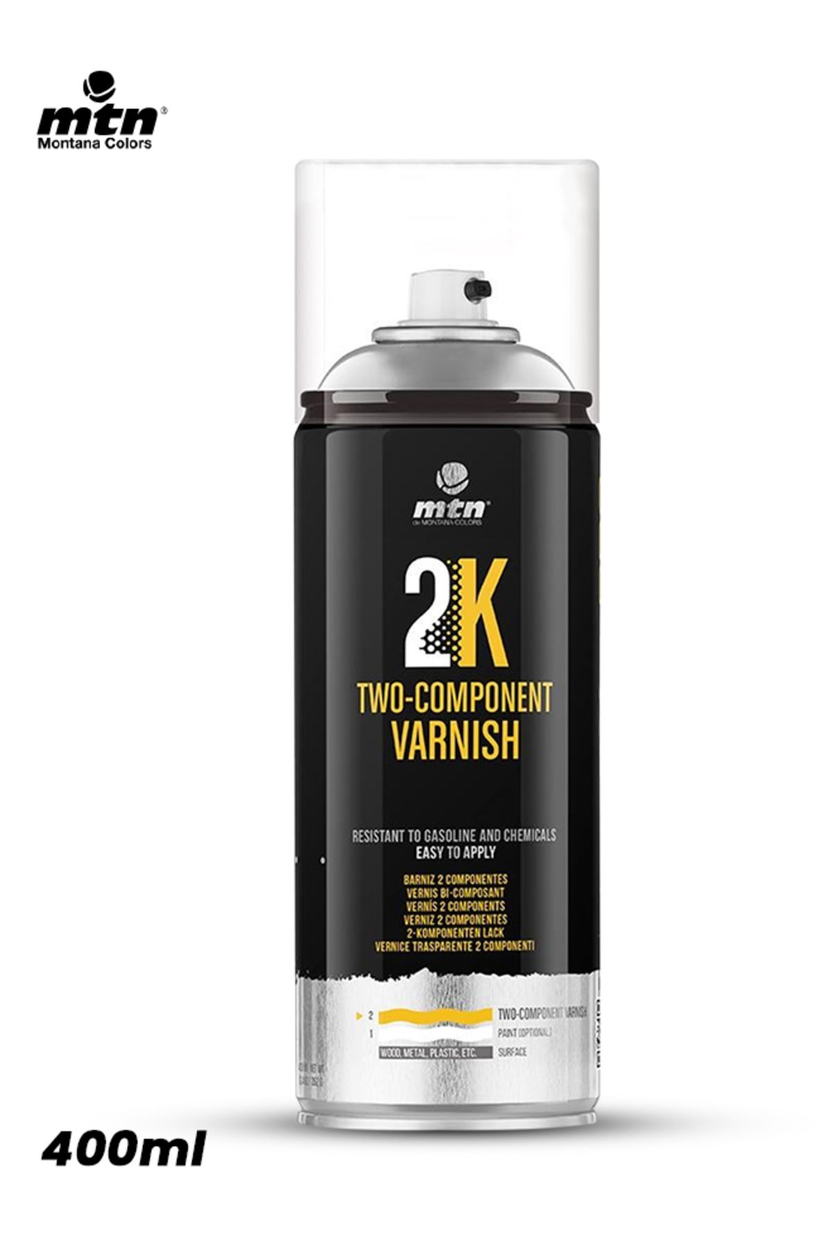 Generic-2K Two-Component Varnish Spray - High Gloss, Durable Finish, Chemical and Gasoline Resistant, 400ml 6