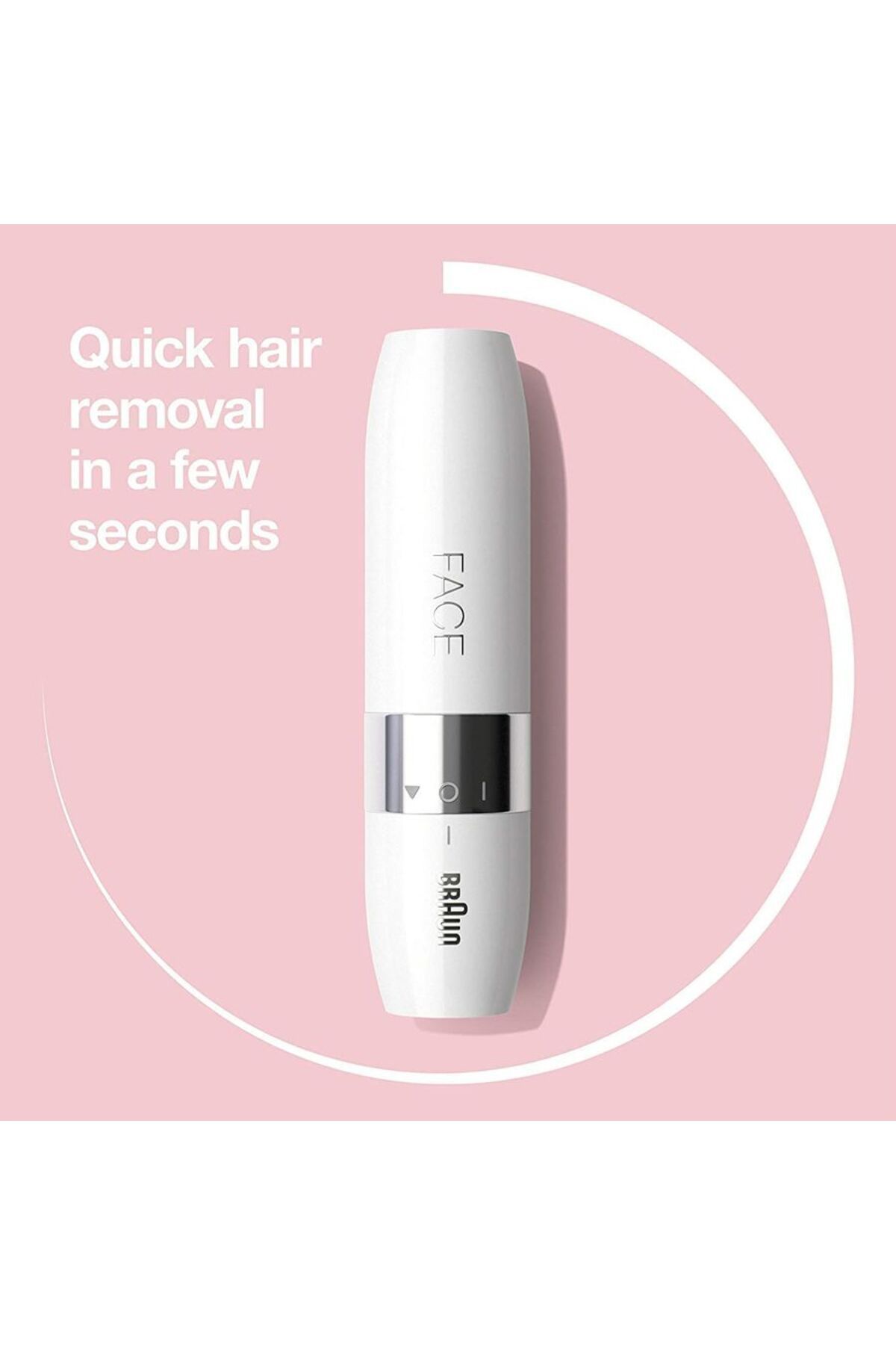 Braun-جهاز إزالة شعر الوجه الصغير مع ضوء ذكي FS1000 - أبيض 3