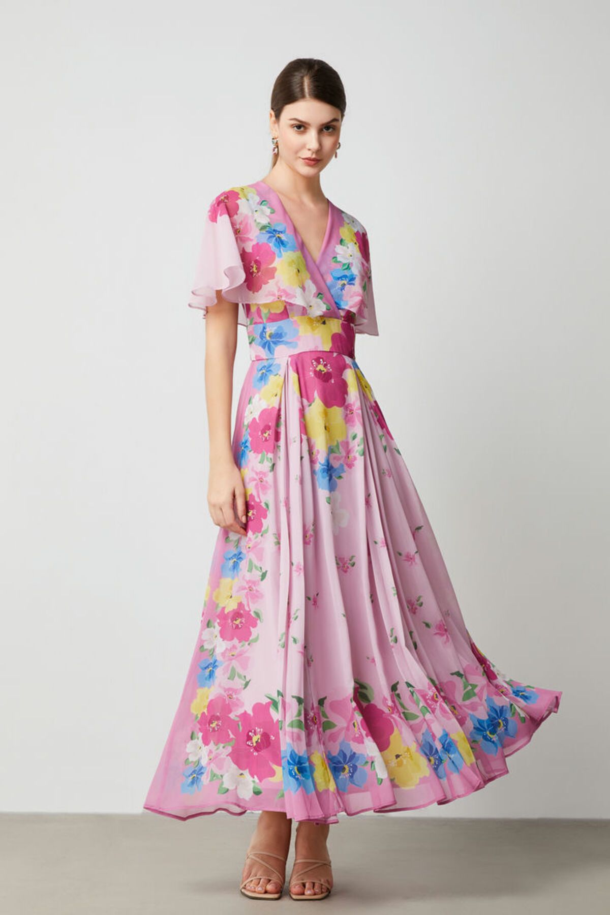 femi9-frill sleeves floral dress 2
