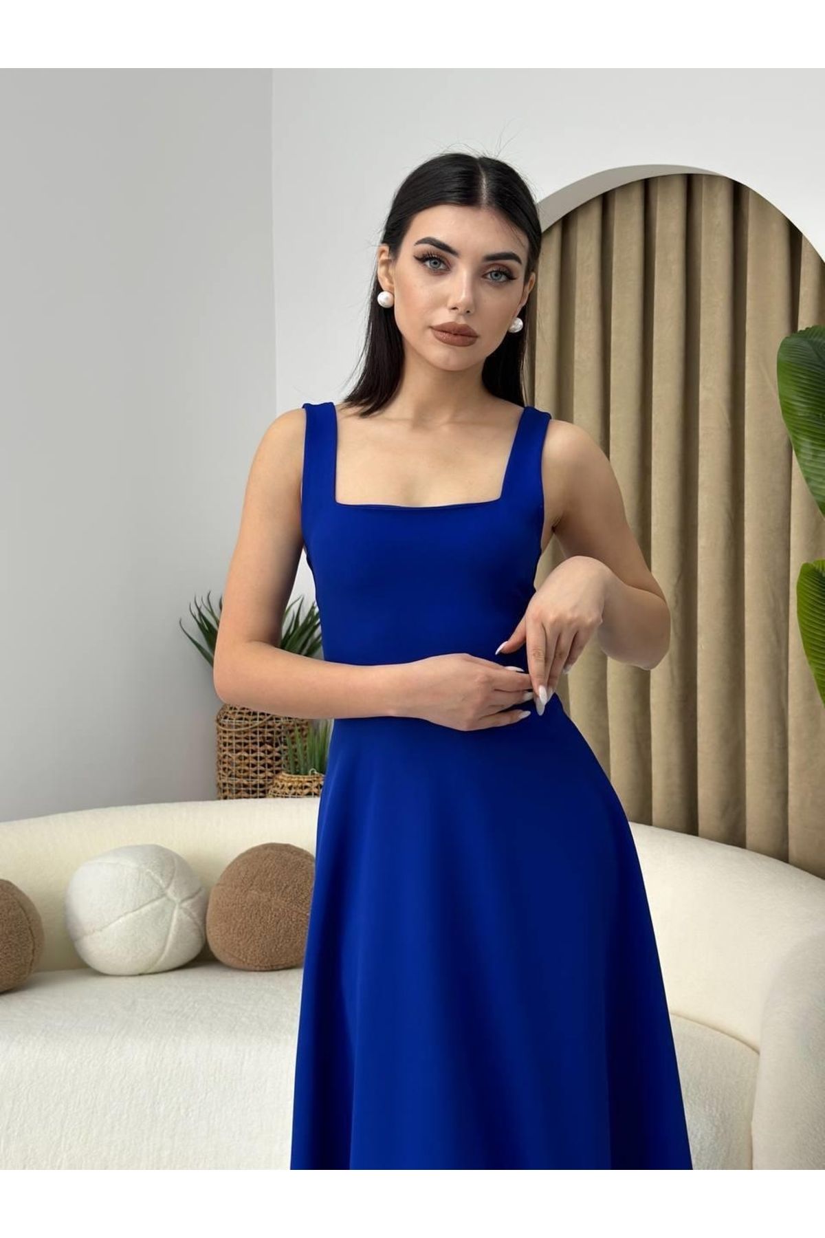 novafems Neapolitan Askılı Elbise