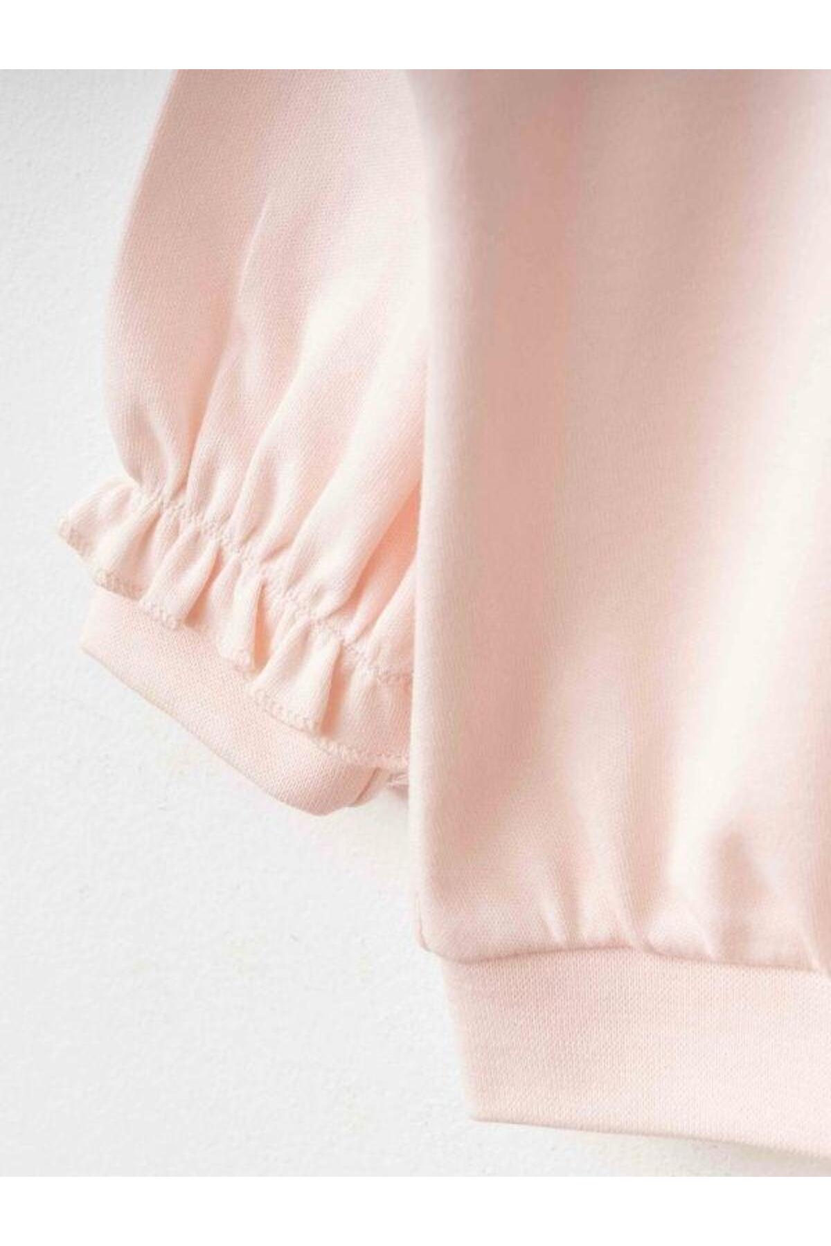 Zekids Kız Bebek Yıldız Tavşan Baskılı Organik Eşofman Takım fotoğrafı 5 (önizleme)