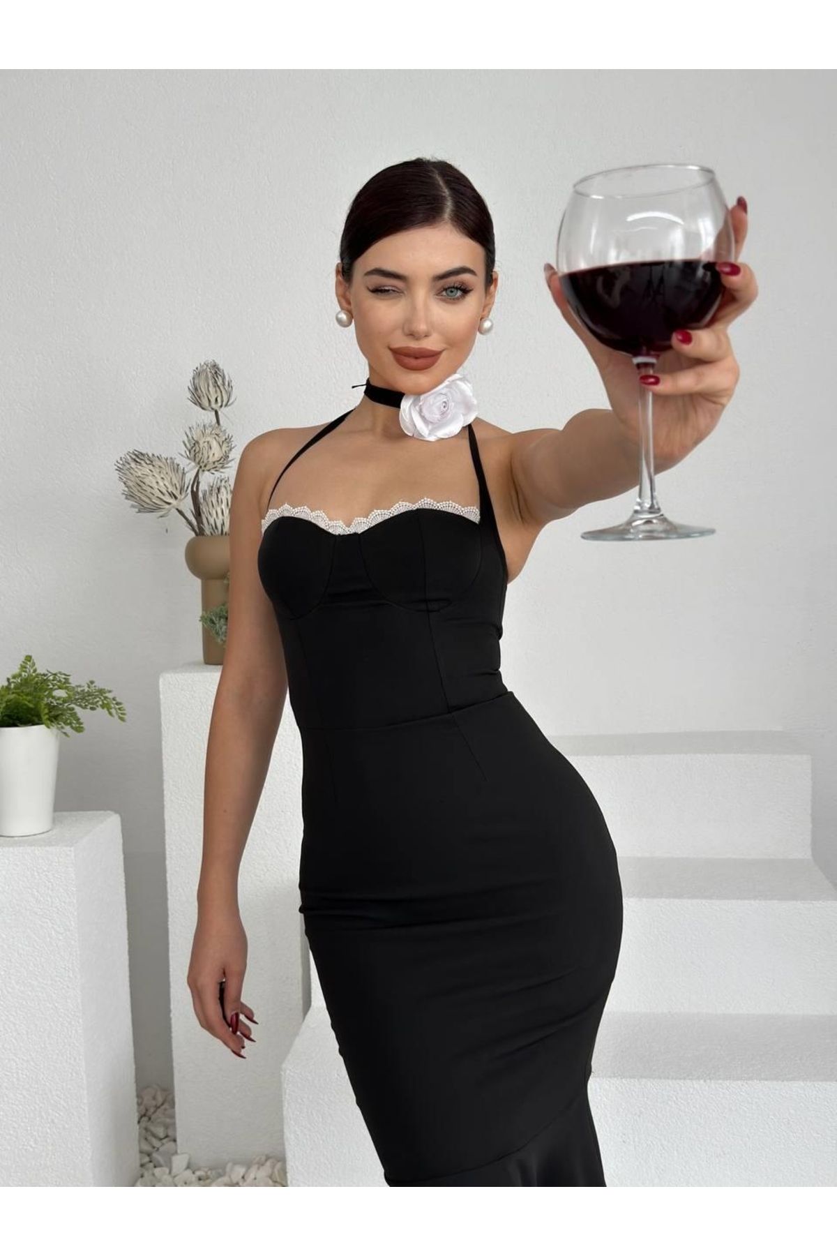 fh fashionhere Monea Boyundan Bağlamalı Elbise