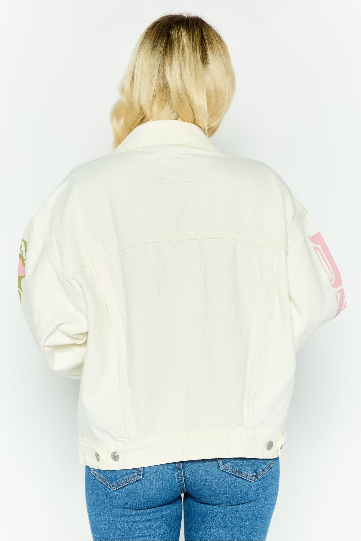Levi's-Women Graphic Print Denim Jacket, White 4