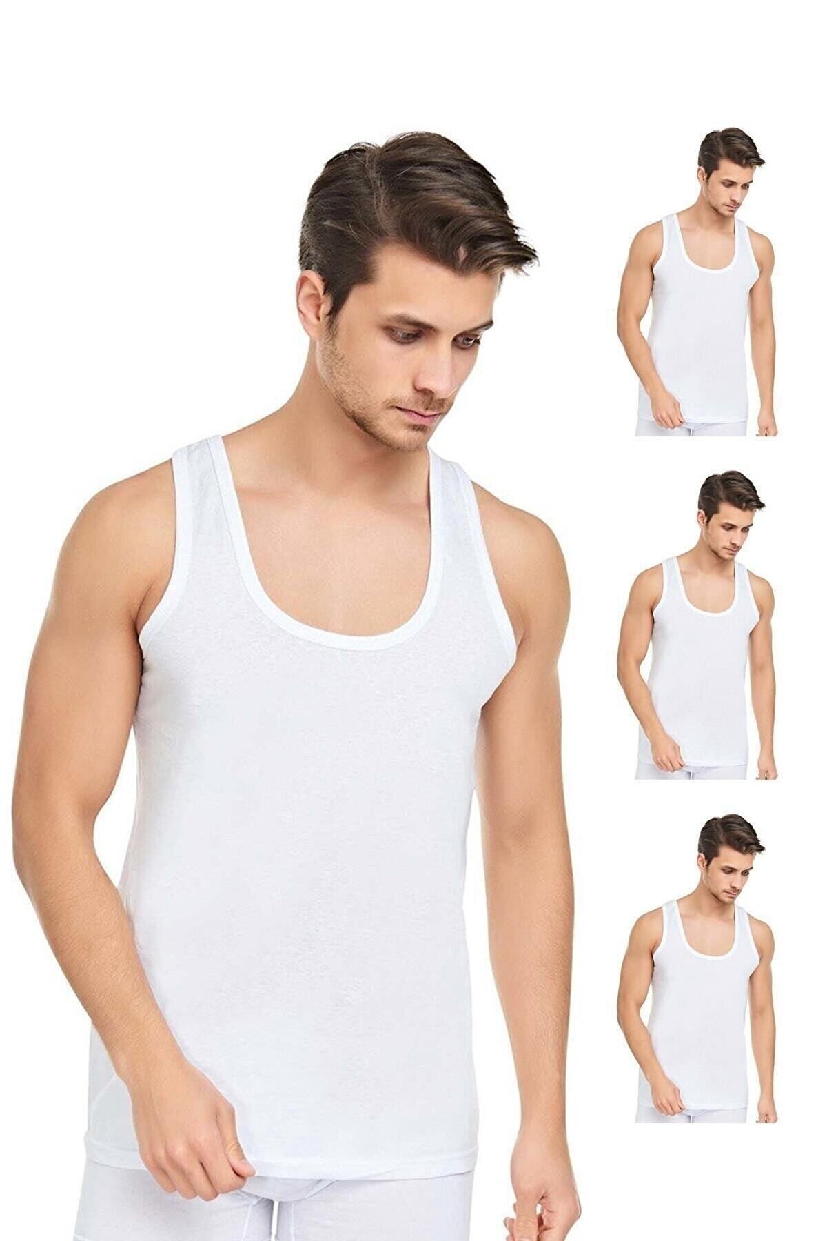 ENTAHA-Tutku 12-Pack Men's White Color Combed Cotton Undershirt Ter0101 2
