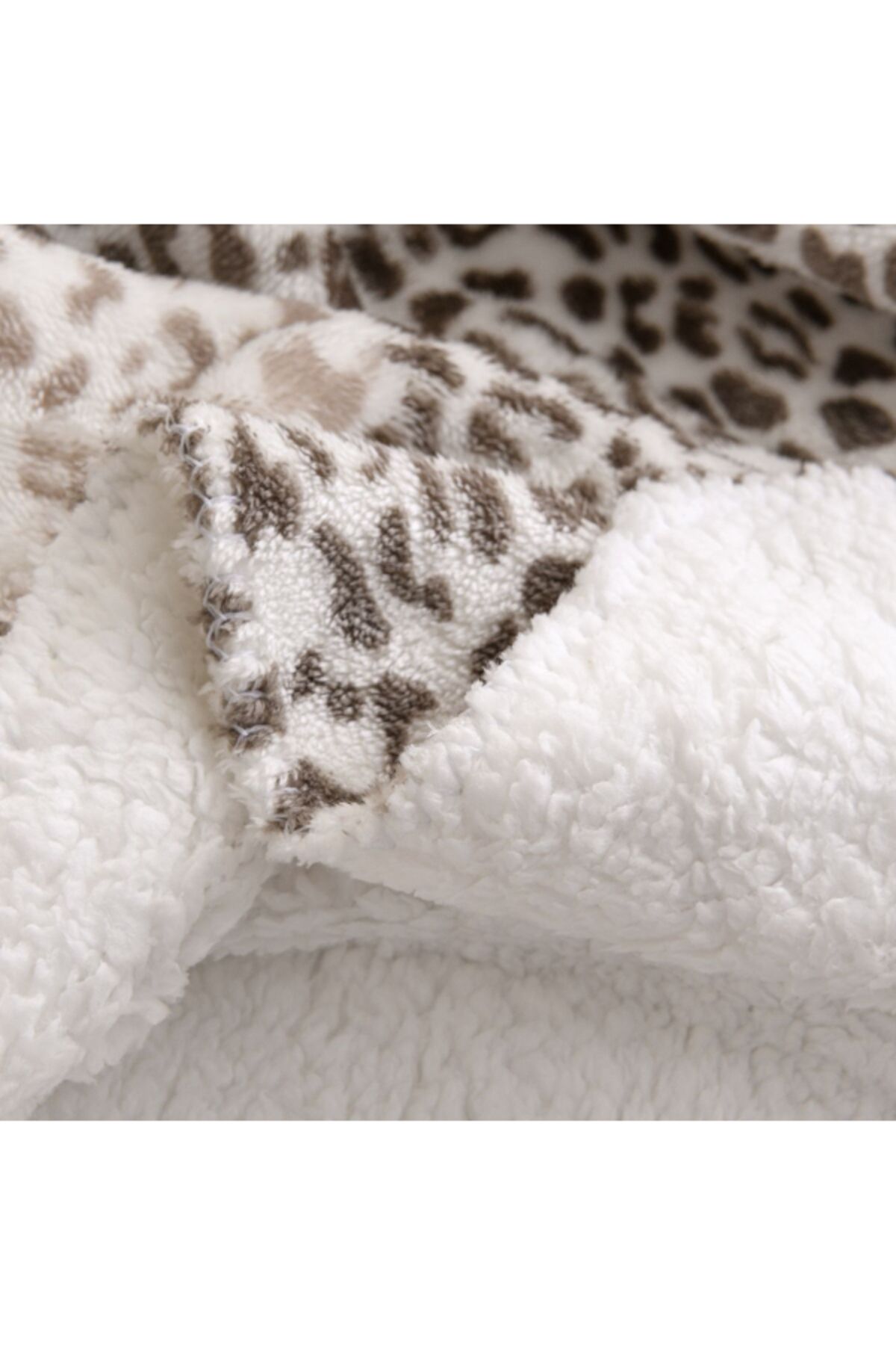 Mezoe-Leopard Print Soft and Luxurious Mink Sherpa Blanket King 5