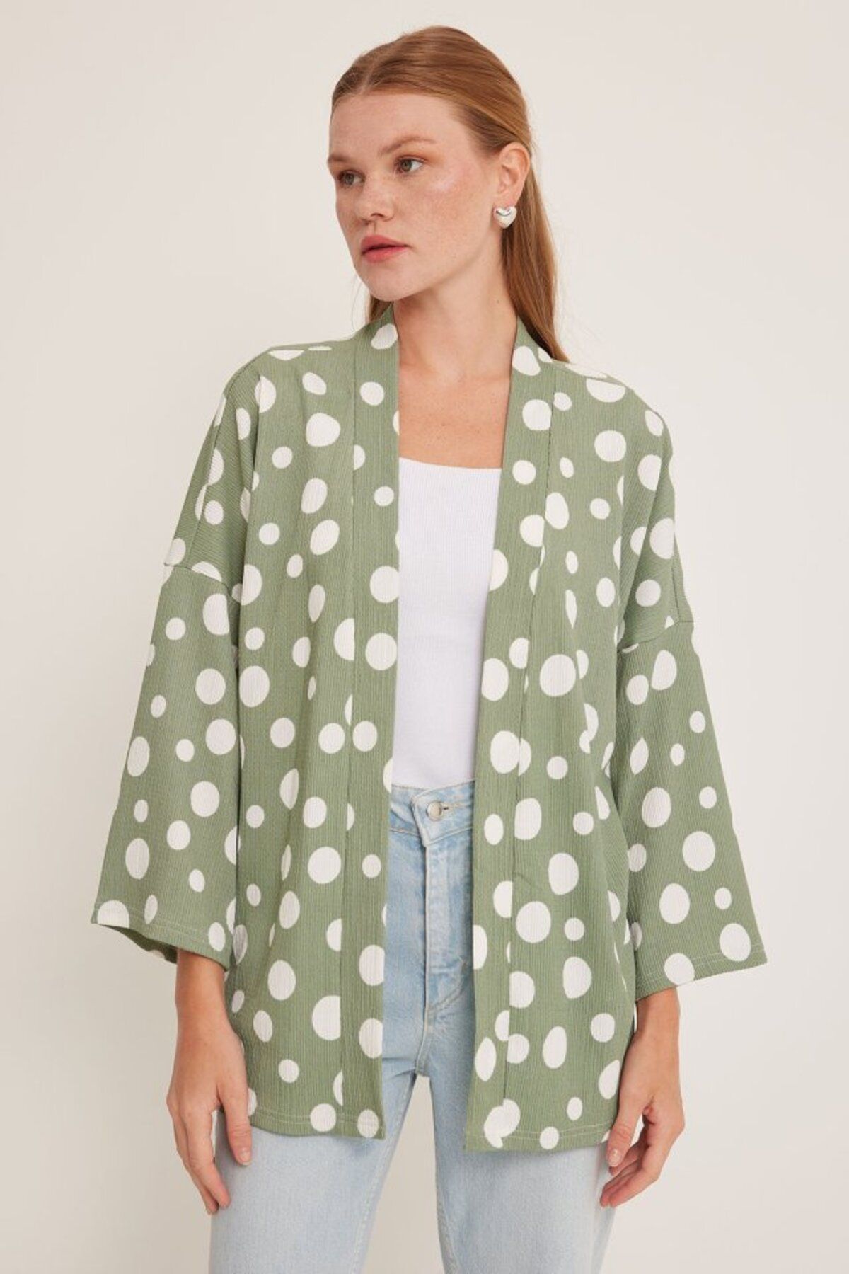 novafems 5862 Örme Kimono - C. Çağla