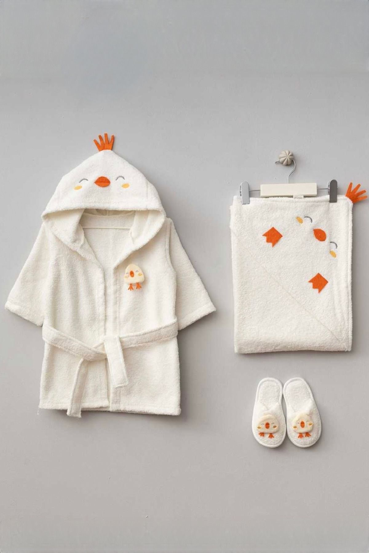 Cherub Baby-Newborn Baby Towel Bathrobe Set Organic - Baby Birth Gift 2