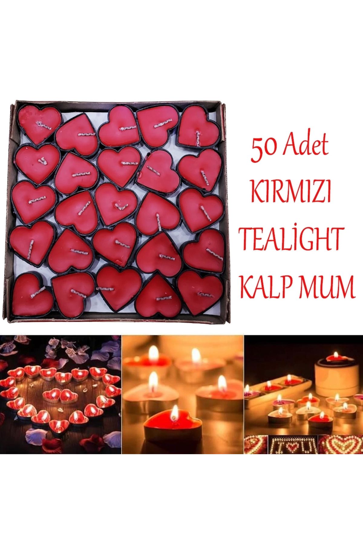 ÇERÇİCİ Tealight Kalp Mum