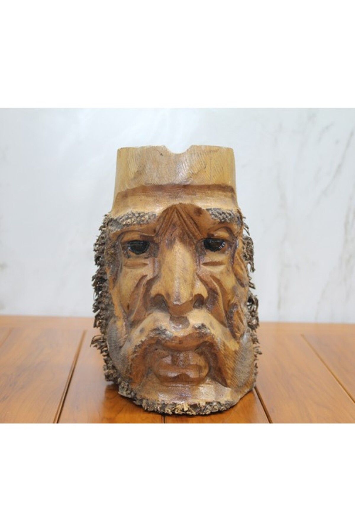 Mu Art Ahşap Ahşap Dekoratif Yüz Küllük