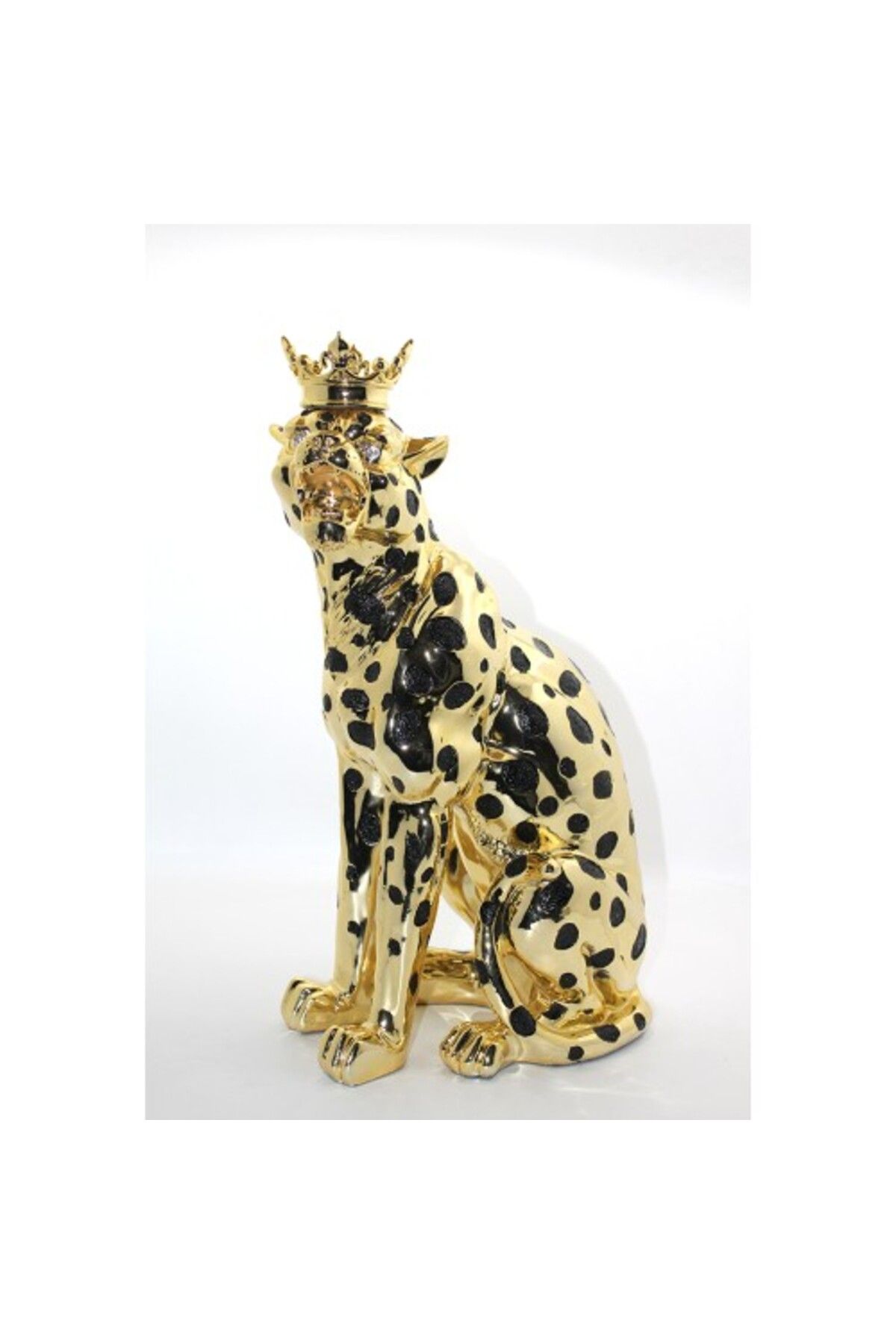 Mu Art Ahşap Polyester Taçlı Jaguar