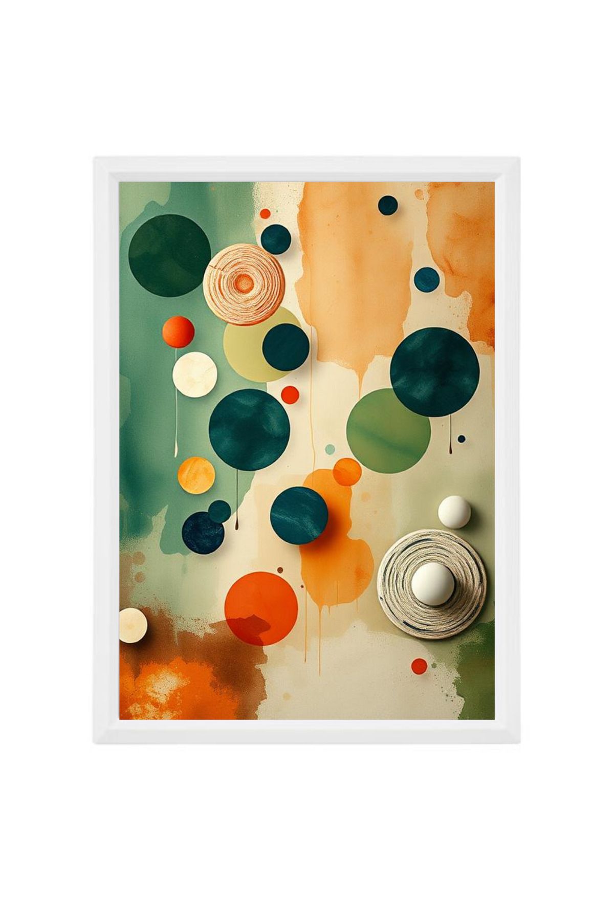 Bonolupo-13X18 White Framed Abstract&Bohemian Photo |   Modern and Stylish Decoration 1