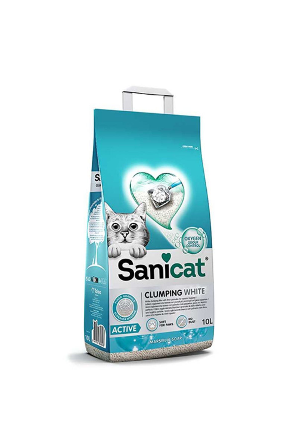 Elioure Active Marsilya Sabunu Kokulu Ince Taneli Topaklanan Kedi Kumu 10 Lt