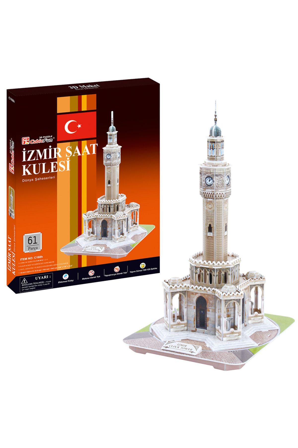 Cubic Fun 3D 61 Parça Puzzle İzmir Saat Kulesi