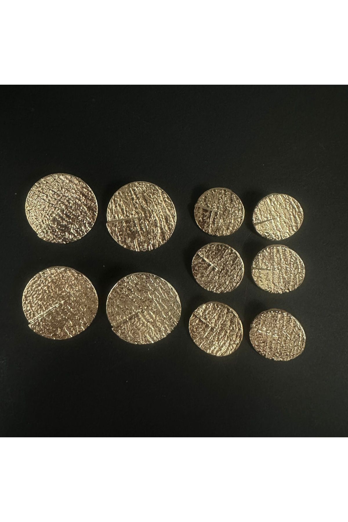T.T-Gold Dibreli Polnet Button - Circle Design Jacket Trench Coat 10 Pieces (4 Large 6 Small) 1