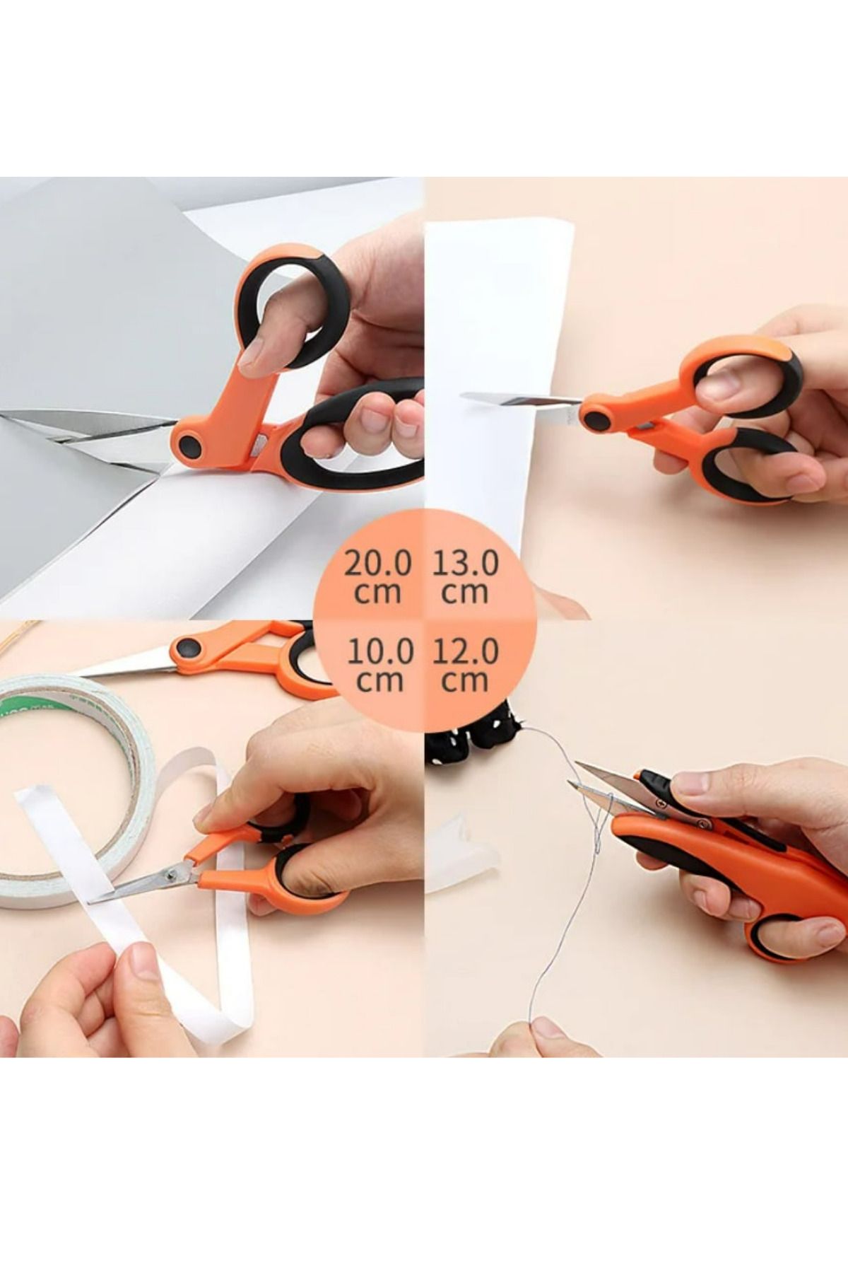 Kezban Tekstil-Kzn Set of 4 Professional Tailor Scissors - Fabric, Edge, Thread and Hobby Scissors 5