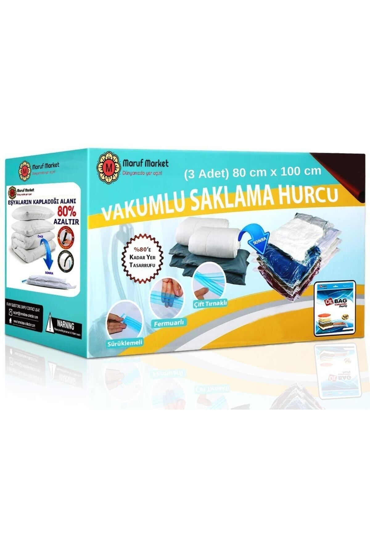 Beyyine Home Hurc Cu Vid De Înaltă Calitate (xl) (3 Bucăți) 80 Cm - One Size