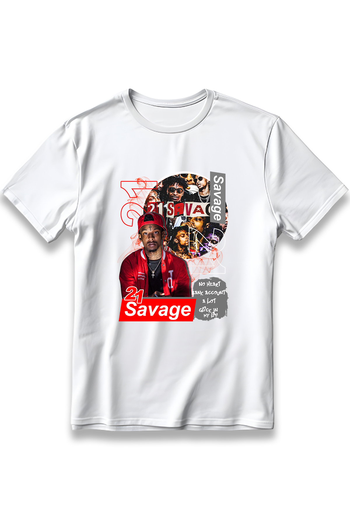 EZG Business Unisex Oversize T-Shirt 21 Savage Model 100% Cotton