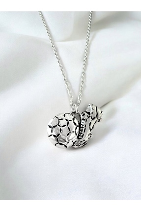 Alaja Silver Krampon Ve Futbol Topu Parlak Tasarım 925 Ayar Gümüş Kolye
