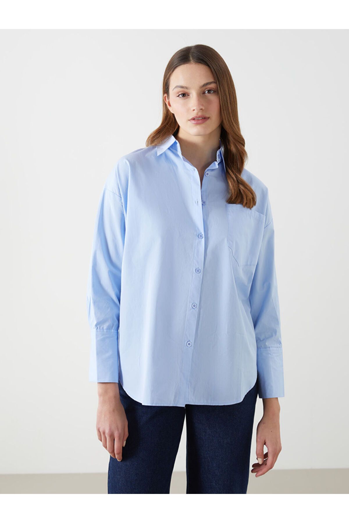 LC Waikiki Oversize Poplin Kadın Gömlek Tunik