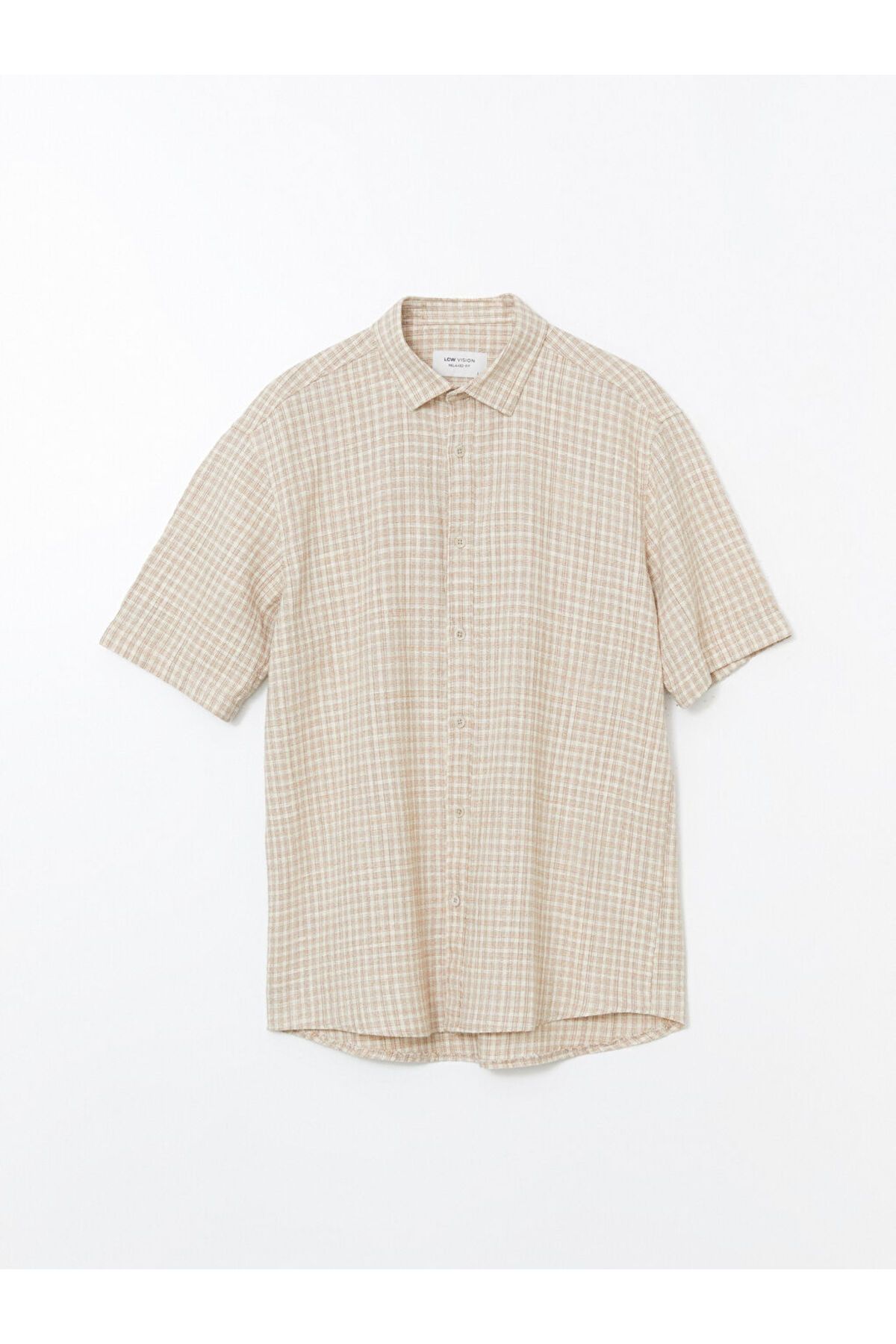 LC Waikiki Yeni Sezon Regular Fit Kisa Kollu Ekose Erkek Gomlek - S5N607Z8