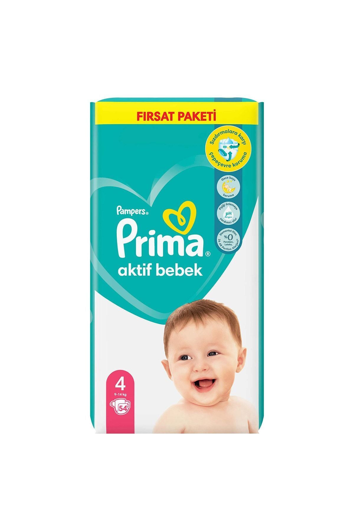 Prima Aktif Bebek Bebek Bezi 4 Beden 54'lü Fırsat Paketi fotoğrafı 2 (önizleme)