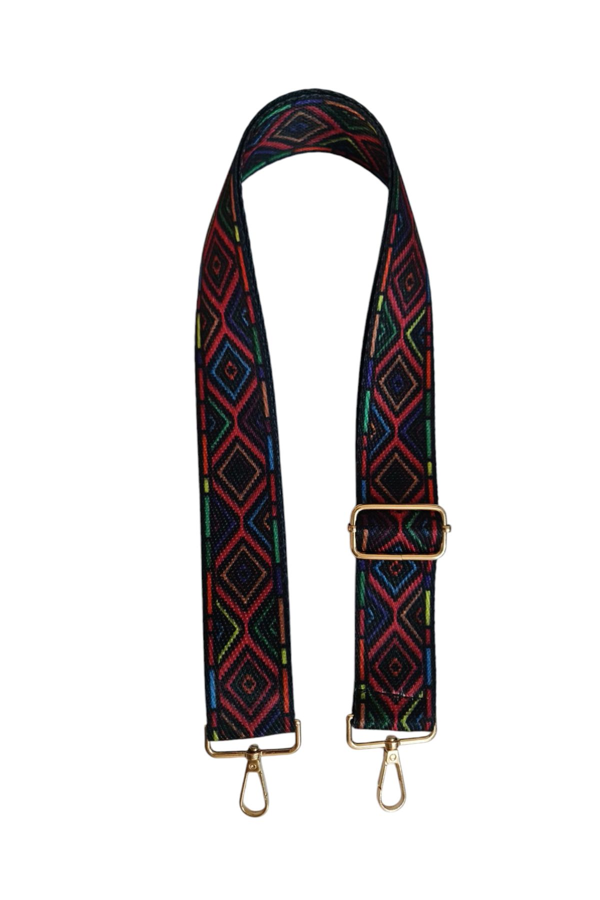 Gloria-Gold Metal Polyester Column Adjustable Bag Handle Phone Strap (120 cm) / Antique Baguette 2 Patterns 3