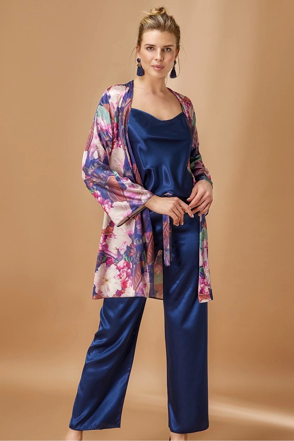 FTT SHOPPING MARKET 5951 Battal Sabahlıklı Pijama Takım