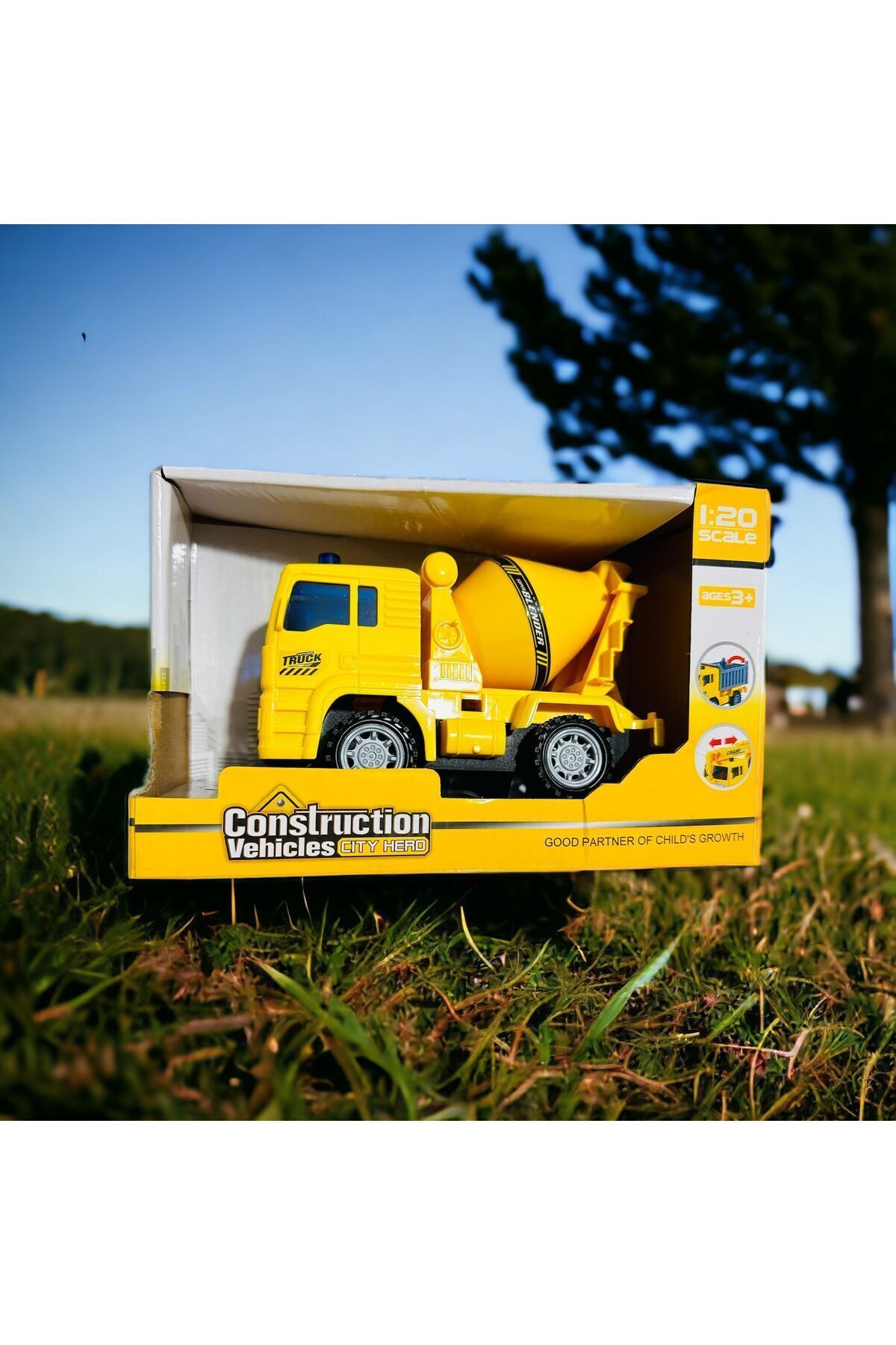 tmtoysandmore inşaat oyuncak beton mikseri iş makinası ışıklı sesli