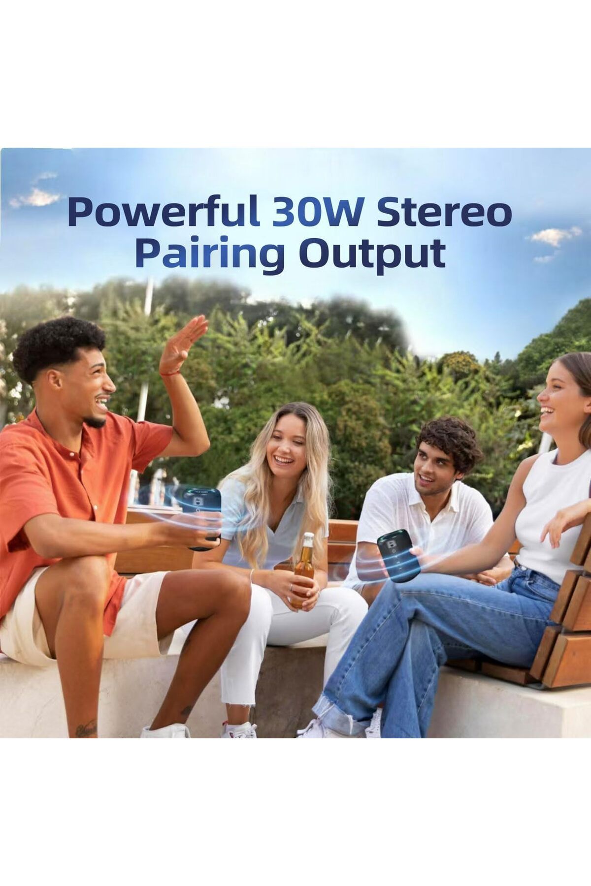 COOYA-Mini Bluetooth Portable Speaker,with Microphone,Bluetooth 5.3,10 Hour Playtime,IPX4 Waterproof 6